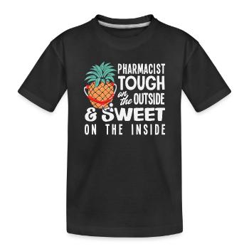 Ananas-apothekerin Süße, Harte Apotheke - Kinder Premium Bio T-Shirt - Schwarz - Vorne