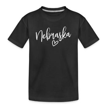Nebraska Heart Women’s Love Nebraska - T-shirt bio Premium Enfant - noir - Devant