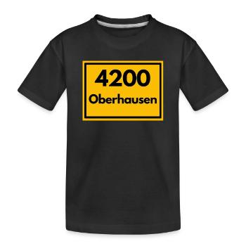 ANCIEN CODE POSTAL RETRO 4200 OBERHAUSEN RUHR - T-shirt bio Premium Enfant - noir - Devant