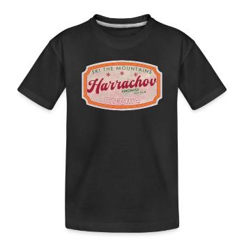 Harrachov Tchèque Label de ski tchèque Rétro - T-shirt bio Premium Enfant - noir - Devant