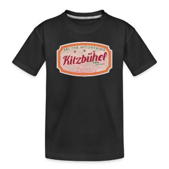 Alpine Vintage Label Kitzbühel Austria - T-shirt bio Premium Enfant - noir - Devant