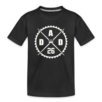 Dad 26 - Kinder Premium Bio T-Shirt - Schwarz - Vorne