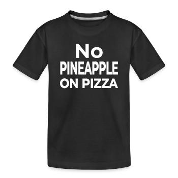 Pizza - Kinder Premium Bio T-Shirt - Schwarz - Vorne