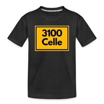 OLD POSTCODE POSTCODE RETRO 3100 CELLE - Kids' Premium Organic T-Shirt - black - Front