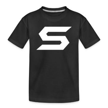 Contraste géométrique en zigzag - T-shirt bio Premium Enfant - noir - Devant