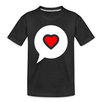 Bulle de dialogue du cœur rempli - T-shirt bio Premium Enfant - noir - Devant
