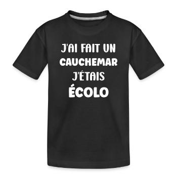 Ich hatte meinen ökologischen Albtraum - Kinder Premium Bio T-Shirt - Schwarz - Vorne
