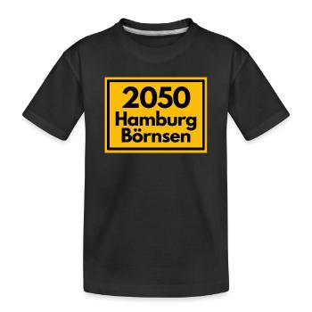 ALTE POSTLEITZAHL PLZ RETRO 2053 HAMBURG BÖRNSEN - Kinder Premium Bio T-Shirt - Schwarz - Vorne