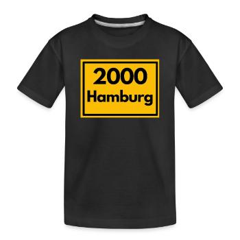 ANCIEN CODE POSTAL RETRO 2000 HAMBOURG - HAFEN - T-shirt bio Premium Enfant - noir - Devant