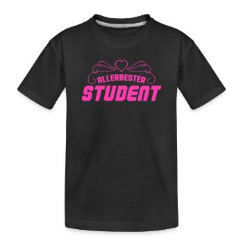 Allerbester Student - Kinder Premium Bio T-Shirt - Schwarz - Vorne