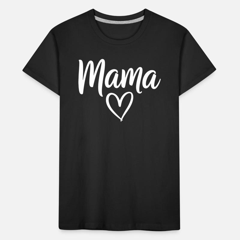 Mama Heart Script Logo T-shirt bio Premium Enfant