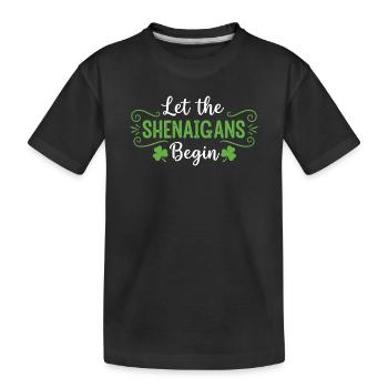 Lasst die Streiche beginnen - Kinder Premium Bio T-Shirt - Schwarz - Vorne