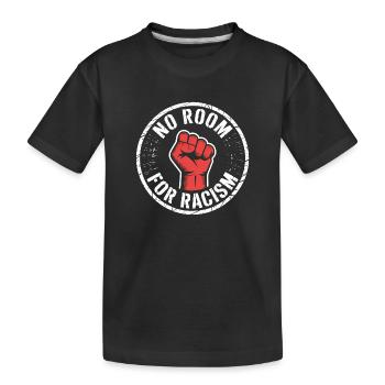 Kein Platz für Rassismus – Antifa-Merch - Kinder Premium Bio T-Shirt - Schwarz - Vorne
