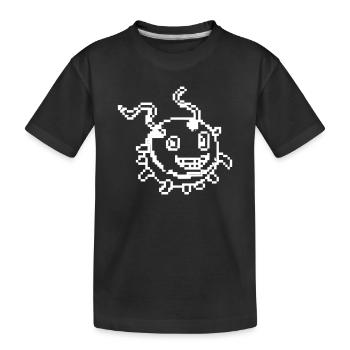 Virus Monster Pixel Art Comic - Kinder Premium Bio T-Shirt - Schwarz - Vorne