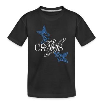 Fontaine papillon avec ailes - T-shirt bio Premium Enfant - noir - Devant