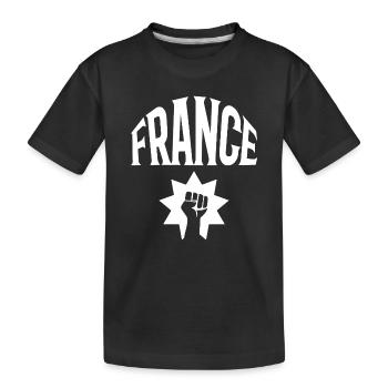 France - Kids' Premium Organic T-Shirt - black - Front