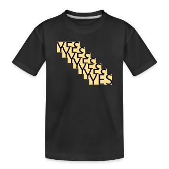 YES – Stufenstatement in Gold - T-shirt bio Premium Enfant - noir - Devant