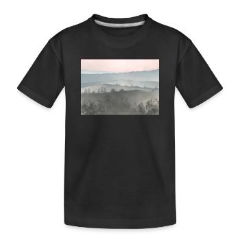 Sunrise in Mountains of Mist - Kids' Premium Organic T-Shirt - black - Front
