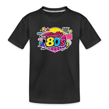 Totalement années 80 - T-shirt bio Premium Enfant - noir - Devant
