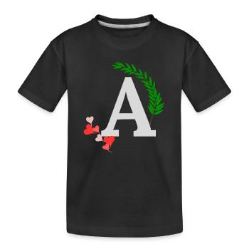 A - T-shirt bio Premium Enfant - noir - Devant