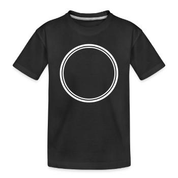Kreis Rahmen Outline Logo - Kinder Premium Bio T-Shirt - Schwarz - Vorne