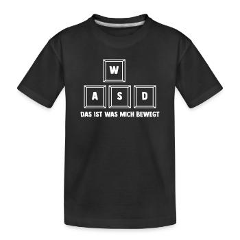 Zocken Computerspieler Zocker Gaming Gamer - Kinder Premium Bio T-Shirt - Schwarz - Vorne