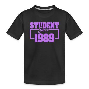 Étudiant 1989 - T-shirt bio Premium Enfant - noir - Devant