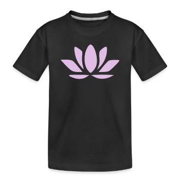 Fleurs de lotus, fleurs de lotus, yoga de la fleur en fleurs pastel - T-shirt bio Premium Enfant - noir - Devant