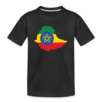 Éthiopie, Power, Rasta, Reggae, Rastafari Roots - T-shirt bio Premium Enfant - noir - Devant
