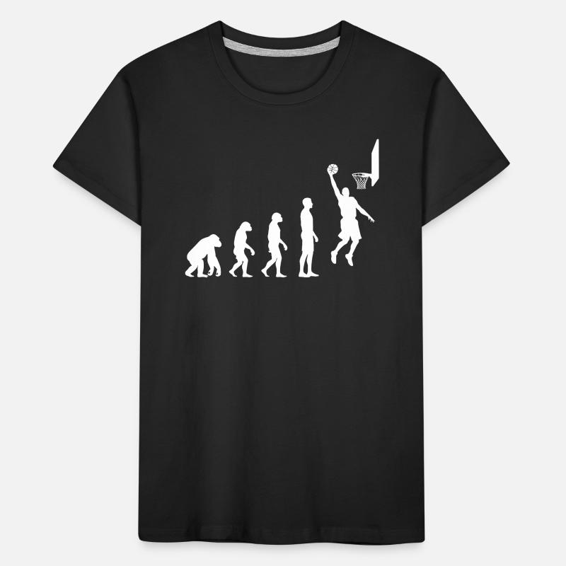 Basketball Dunk Evolution Motiv Kinder Premium Bio T-Shirt
