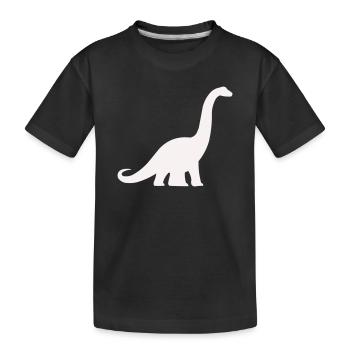 Silhouette de dinosaure à long cou - T-shirt bio Premium Enfant - noir - Devant