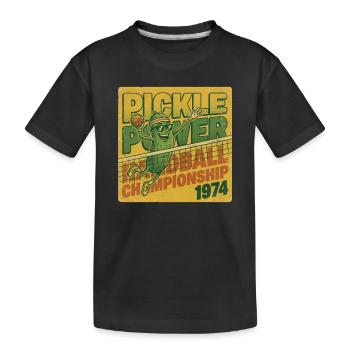 Pickle Power Handball Championship 1974 Retro - Kids' Premium Organic T-Shirt - black - Front