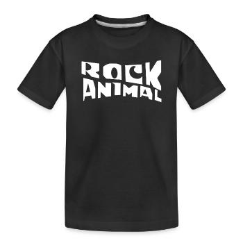 Rock Animal: Bold Monochrome Graphic - Kids' Premium Organic T-Shirt - black - Front