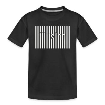 Illusion du code-barres - T-shirt bio Premium Enfant - noir - Devant