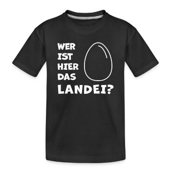 Das Landei - Fans de poulet - Coq - Coq - Bio - T-shirt bio Premium Enfant - noir - Devant