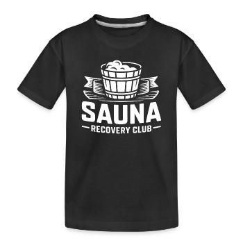 Transpiration du Club de Récupération du Sauna - T-shirt bio Premium Enfant - noir - Devant