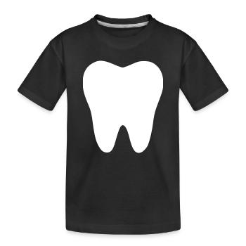 Tooth, Teeth, Dentist Gift - Kids' Premium Organic T-Shirt - black - Front