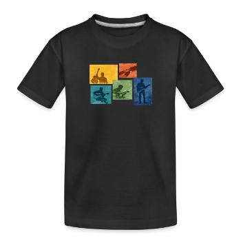 Blocs de couleur grunge pour guitare - T-shirt bio Premium Enfant - noir - Devant