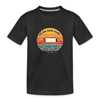Je ne recharge qu’après la batterie rétro - T-shirt bio Premium Enfant - noir - Devant