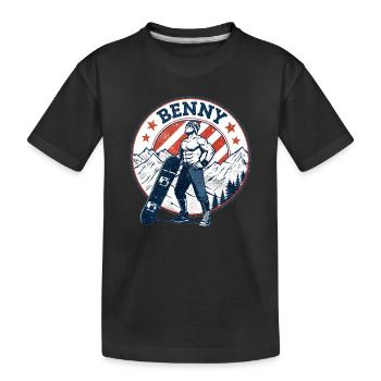 Benny, look vintage - T-shirt bio Premium Enfant - noir - Devant