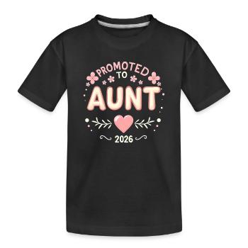 Tante 2026 Tante 2026 Befördert zu Tante 2026 - Kinder Premium Bio T-Shirt - Schwarz - Vorne