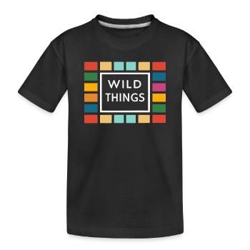 Wild Things Bunte Rahmen - Kinder Premium Bio T-Shirt - Schwarz - Vorne