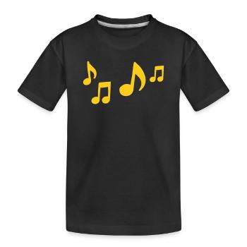 Contraste des notes jaunes - T-shirt bio Premium Enfant - noir - Devant
