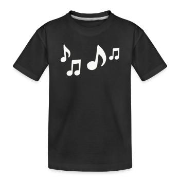 Silhouette du flux des notes - T-shirt bio Premium Enfant - noir - Devant