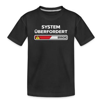 System überfordert Error - Kinder Premium Bio T-Shirt - Schwarz - Vorne