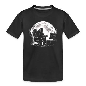 Bigfoot Gamer - Kinder Premium Bio T-Shirt - Schwarz - Vorne