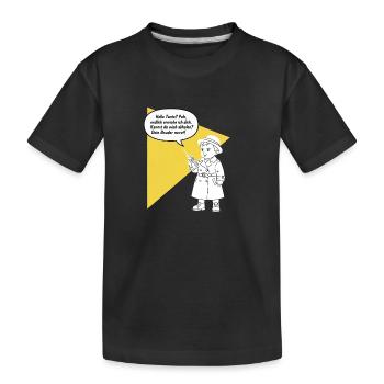 Hallo Tante - Abholen? Dein Bruder nervt lustig - Kinder Premium Bio T-Shirt - Schwarz - Vorne