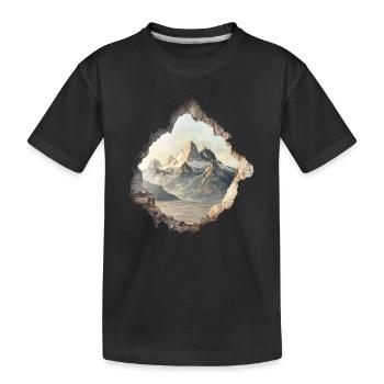 Montagnes Montagnes Randonnée - T-shirt bio Premium Enfant - noir - Devant