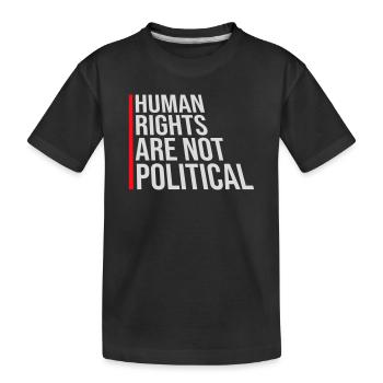 Les droits de l’homme ne sont pas politiques Logo Menschenrechte - T-shirt bio Premium Enfant - noir - Devant