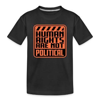 Les droits de l’homme ne sont pas politiques Logo Menschenrechte - T-shirt bio Premium Enfant - noir - Devant